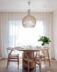 Kontio House Villa Myötätuuli.
Housing Fair '22. Naantali, Finland.
Interior design by Piia Kalliomäki.
Photo by Kati Pilli-Sihvola / Kontiotuote Oy.